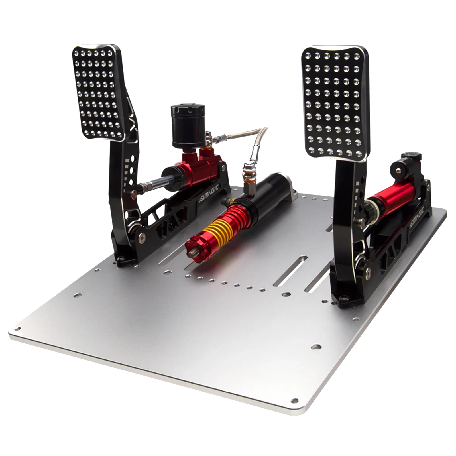 Set de pedale duble hidraulice SIMAGIC P2000-S200RF Ediția Crimson