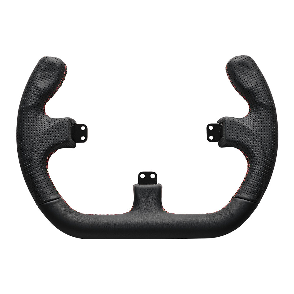 Open D Black Leather Rim