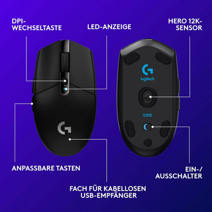 Logitech G305 LIGHTSPEED Mouse de joc fără fir